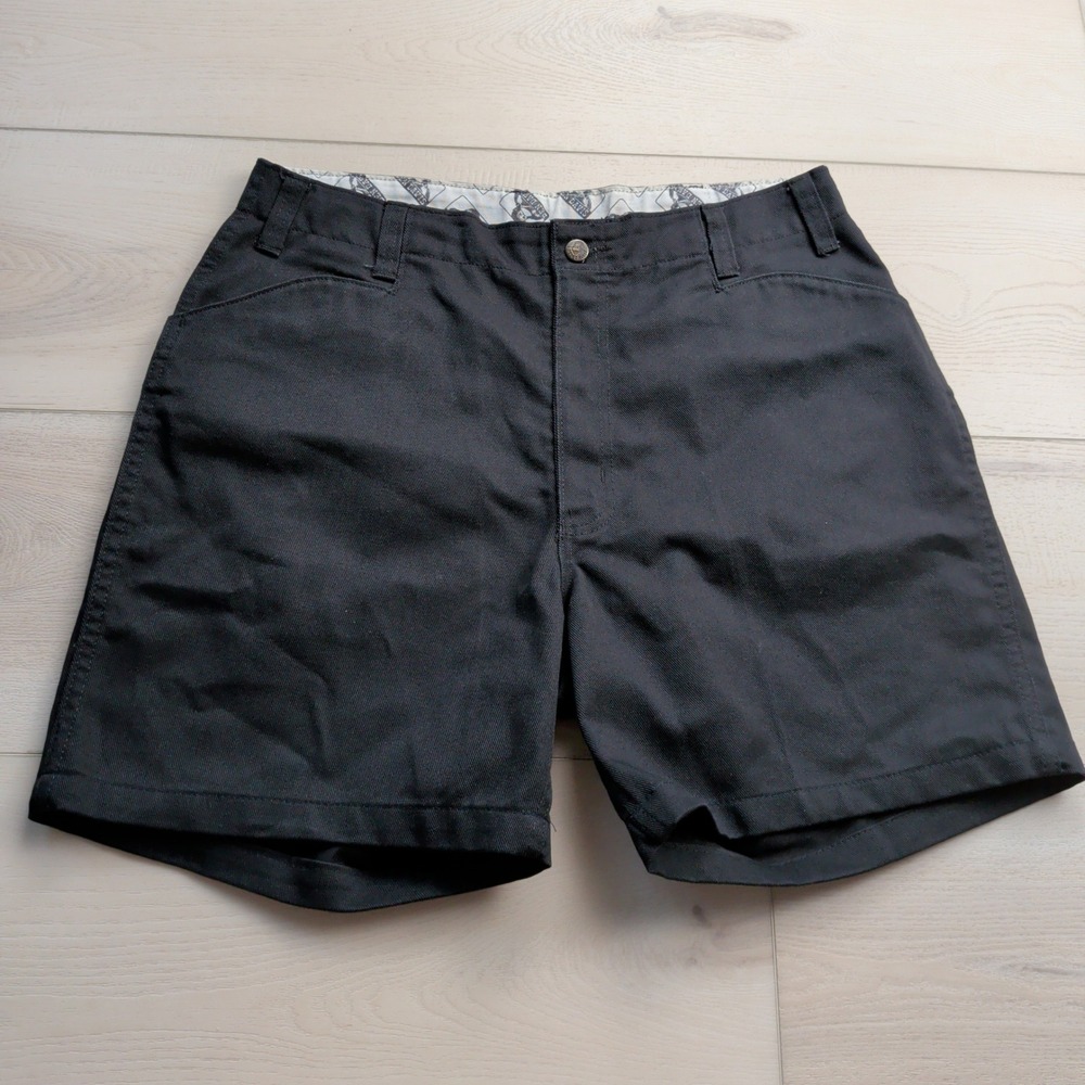 Vintage Ben Davis Original Ben Work Shorts Mens 36 (Fits 35) Black Twill